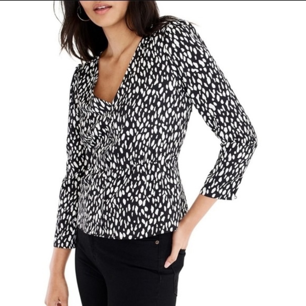 J. Crew Peplum Satin Crepe Top
